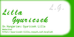 lilla gyuricsek business card